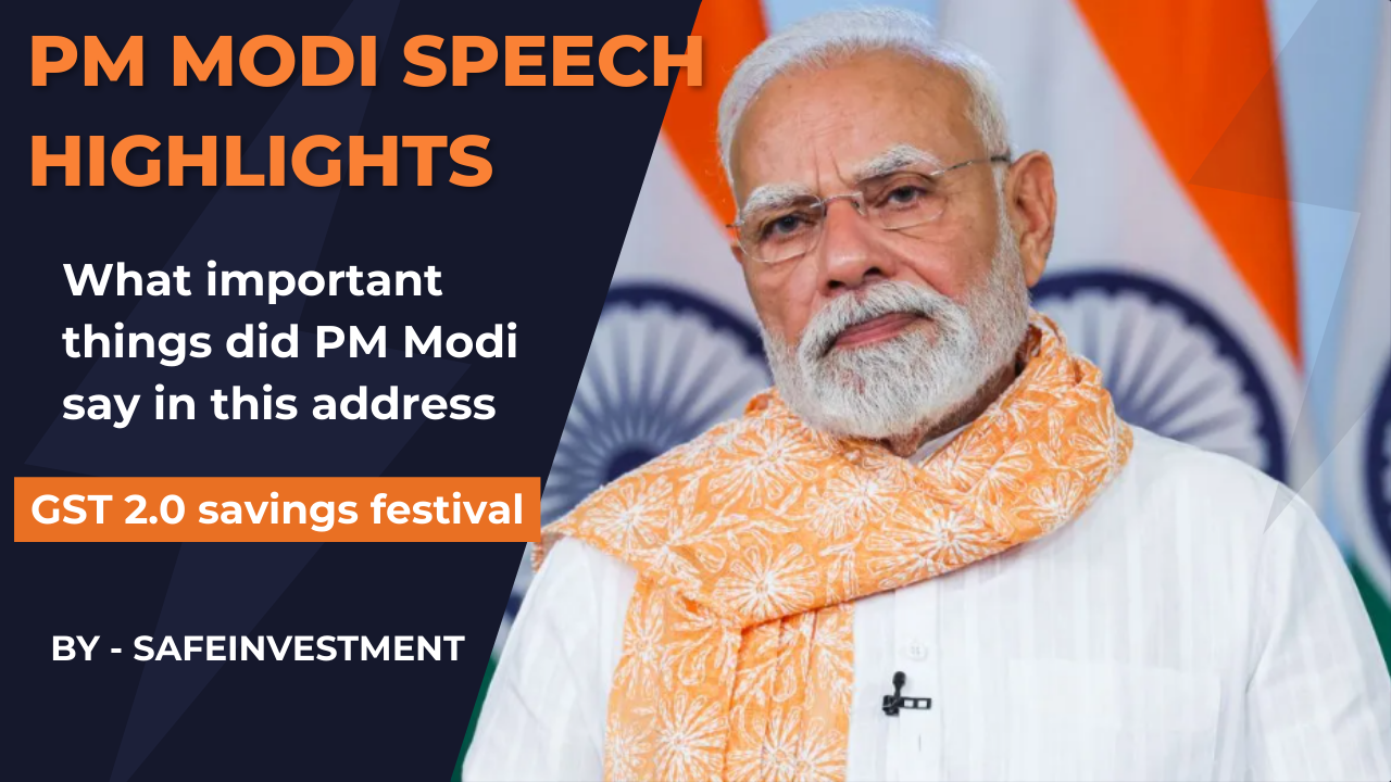 PM Modi Speech Highlights: Addressing the nation, PM Modi announced the implementation of GST 2.0 from Navratri. 