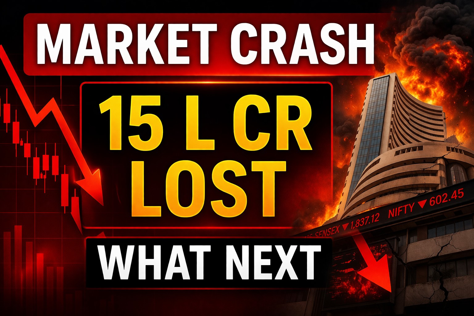 Stock Market Crash 23 March: 15 Lakh Crore Wiped Out in One Day